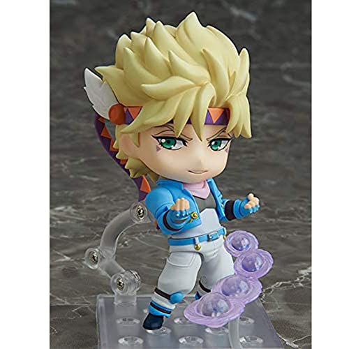 Figura de anime César Anthonio Zeppeli de 10 cm, figura de cara intercambiable, figura de personaje de dibujos animados, estatua de PVC, escultura Q ver, adornos hechos a mano, regalo coleccionable