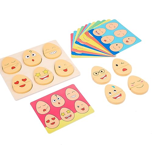 Fiorky Expressions Eggs - Huevos de Pascua de madera con múltiples modos de juego, juguete Montessori, cambio de emociones, educación temprana para niños y niñas