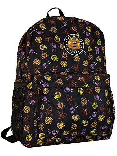 FIVE NIGHTS AT FREDDY'S Mochila | Mochilas Escolares | FNAF Bolsos Infantil para la Escuela | Negro