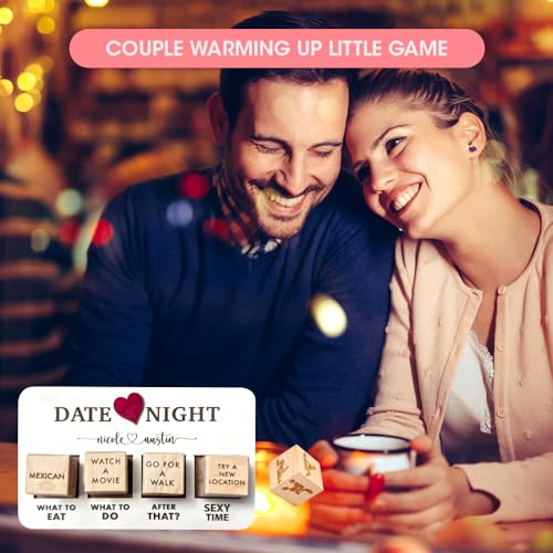 Fivtsme Date Night Dice, Date Night Dice After Dark Edition, Kit de Dados de Noche de Cita, Dados Pareja Divertidos, Dados Juego Ideas Románticas para Citas Nocturnas para el Día San Valentín