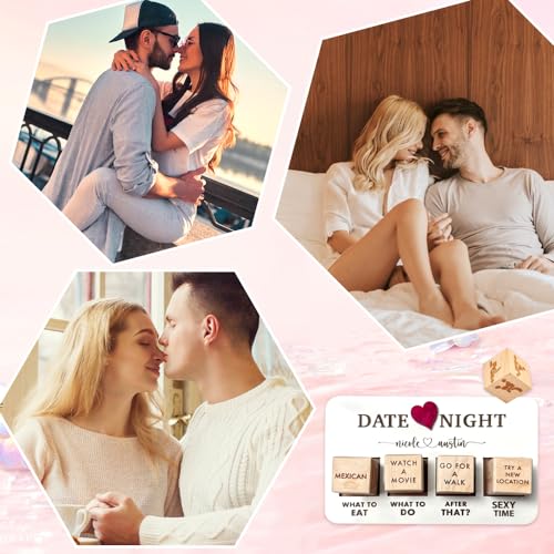 Fivtsme Date Night Dice, Date Night Dice After Dark Edition, Kit de Dados de Noche de Cita, Dados Pareja Divertidos, Dados Juego Ideas Románticas para Citas Nocturnas para el Día San Valentín