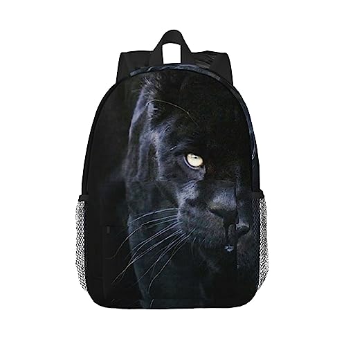 FJAUOQ Mochila Panther con ojos azules impresos, mochila ligera e impermeable, mochila ergonómica de viaje de 15 pulgadas, Panther With Blue Eyes, Talla única