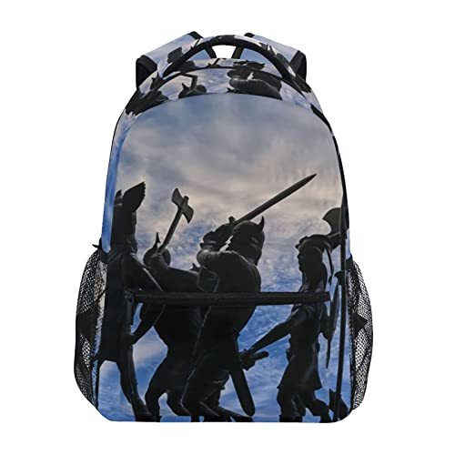 FJAUOQ Odin Valhalla Asgard Theme - Mochila escolar para niños y niñas, mochila de viaje, Como se muestra en la imagen, Talla única