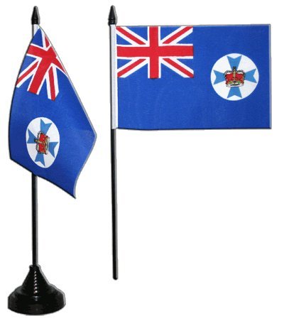 Flaggenfritze Bandera de mesa bandera de Australia Queen País 10 x 15 cm