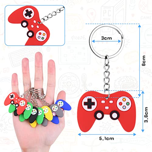 flintronic Llaveros de Videojuegos, 8 Piezas Llavero de Controlador de Juego, Colgante de Asa de Juego,Llavero,Dijes de Mochila, para Suministros de Fiesta de Videojuegos,Regalo de Cumpleaños/Fiesta