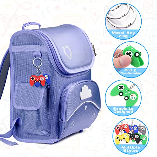 flintronic Llaveros de Videojuegos, 8 Piezas Llavero de Controlador de Juego, Colgante de Asa de Juego,Llavero,Dijes de Mochila, para Suministros de Fiesta de Videojuegos,Regalo de Cumpleaños/Fiesta