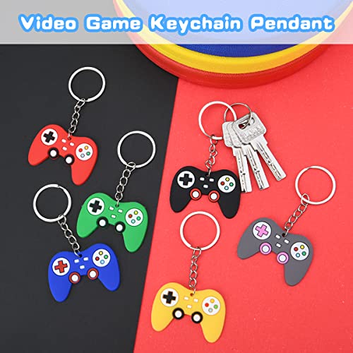 flintronic Llaveros de Videojuegos, 8 Piezas Llavero de Controlador de Juego, Colgante de Asa de Juego,Llavero,Dijes de Mochila, para Suministros de Fiesta de Videojuegos,Regalo de Cumpleaños/Fiesta