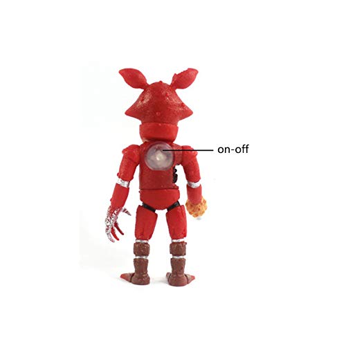 FNAF Figuras de acción, Five Nights Game Articulated Action Figure Toys, Pesadilla Foxy/Bonnie/Fazbear/Chica/Policía 16cm