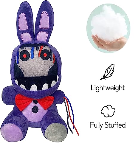 FNAF Withered Purple Bunny Peluches, 8 en FNAF Security Breach Bonnie Doll, Five Nights At Game Juguetes coleccionables para niños fanáticos (Withered Purple Bunny)