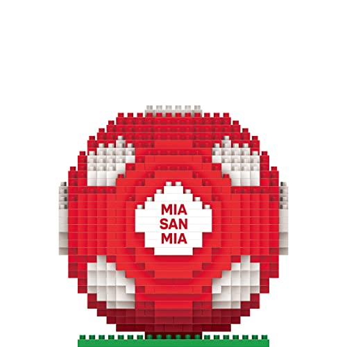 Foco FC Bayern München - Puzzle de bloques de construcción, diseño de fútbol, color rojo