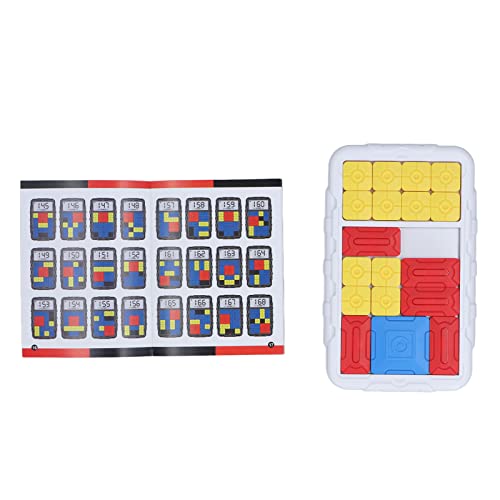 FOLOSAFENAR Challenges Slide Board, Endless Fun Slide Puzzle Board Toy Handheld Intellectual Development para Home Play(Blanco)