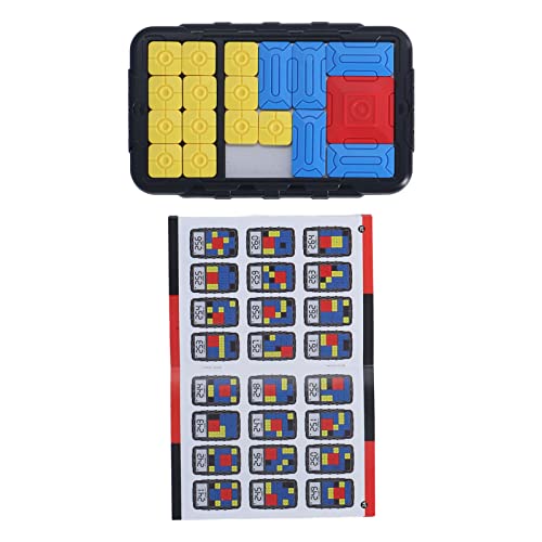 FOLOSAFENAR Challenges Slide Board, Slide Puzzle Board Toy Handheld Finger Ejercicio Intelectual Development For Travel Play(Negro)