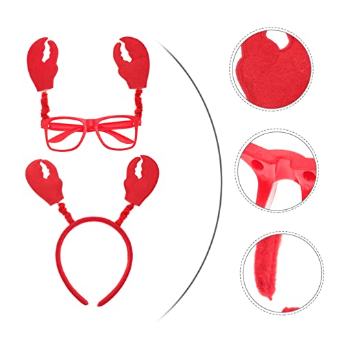 FOMIYES 2 Juegos De Gafas De Diadema De Cangrejo Gafas De Sol A Granel Gafas De Cosplay Para Adultos Gafas Rojas Cangrejo Javascript Disfraz De Cabeza De Cangrejo Para Adulto