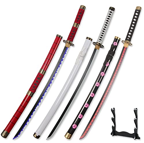 Forgemith 3 piezas Zoro Cosplay Swords,Kitetsu,Shusui,Wado Ichimonji