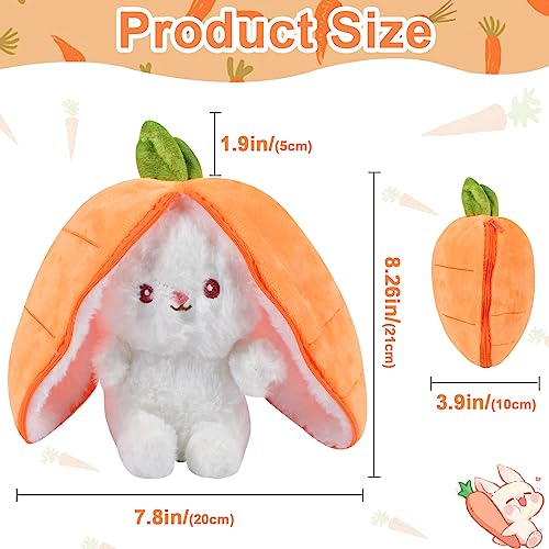 Forhome Juguete de Peluche Conejo Conejito Zanahoria Peluche Animales Conejo Peluche Juguete Zanahoria Regalos para Niños, Chicos, Chicas (18 cm de Alto)