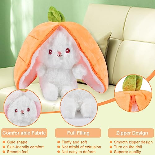 Forhome Juguete de Peluche Conejo Conejito Zanahoria Peluche Animales Conejo Peluche Juguete Zanahoria Regalos para Niños, Chicos, Chicas (18 cm de Alto)