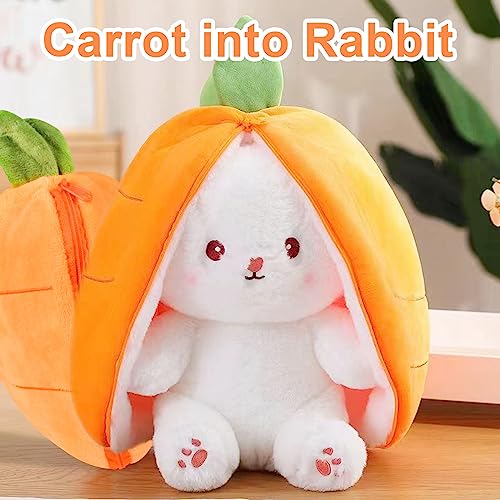 Forhome Juguete de Peluche Conejo Conejito Zanahoria Peluche Animales Conejo Peluche Juguete Zanahoria Regalos para Niños, Chicos, Chicas (18 cm de Alto)