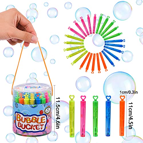 FORMIZON 40 Bote de Burbujas de Jabón, 5 Colores Varitas Burbujas de Jabon Niños, Surtidos Pompas Jabon para Exterior Interior Favores de Fiesta, Burbujas de Jabón de Colores Juguetes para Niños