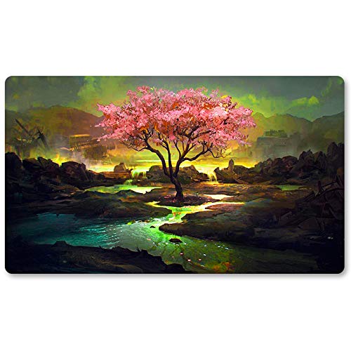 Four leaves Pink Tre - Juego de cartas de comercio Magic MTG Playmat gratis impermeable bolsa mesa Mat juegos alfombrilla de ratón tamaño 60x35 cm compatible para MTG TCG CCG RPG DTCG