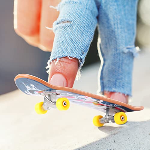 Fowecelt 16 Piezas Finger Scooter Finger Boards Finger Skateboards Finger Board Finger Bike Training Props Fingertips Movimiento Juguetes Juegos para Niños Regalo