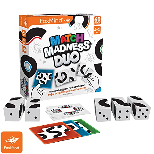 Foxmind Juegos: Match Madness Duo, El juego a juego para pensadores rápidos, ritmo rápido y lleno de acción, hecho para 2 jugadores, para edades de 8 años en adelante