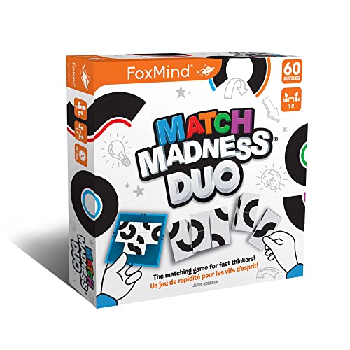 Foxmind Juegos: Match Madness Duo, El juego a juego para pensadores rápidos, ritmo rápido y lleno de acción, hecho para 2 jugadores, para edades de 8 años en adelante