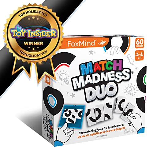 Foxmind Juegos: Match Madness Duo, El juego a juego para pensadores rápidos, ritmo rápido y lleno de acción, hecho para 2 jugadores, para edades de 8 años en adelante