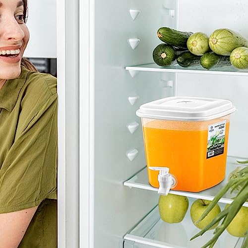 Frigorífico Máquina expendedora de bebidas - Hervidor frío sellado de 5L de gran capacidad con tapa y grifo - Jarra dispensador de bebidas de jugo de bebidas frías para bebidas festivas, zumos, té