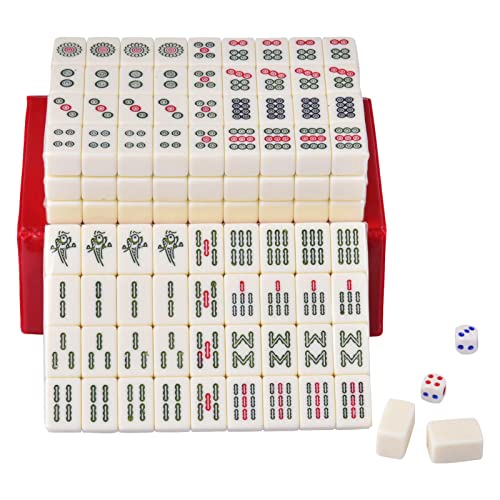 FUKKA Juego Clásico De Mah Jong, Juego Profesional De Mahjong Chino, Doble Felicidad, Juego Familiar para 4 Jugadores, Juego De Versión En Chino Tradicional