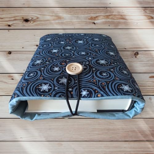 Funda libro navidad,fundas para libros,funda de tela para libros,regalo para lectura,funda para guardar libros,protector de libros,acessorio lectura, estuche de diseño Brisa Navideña,tamaño 27x20cm