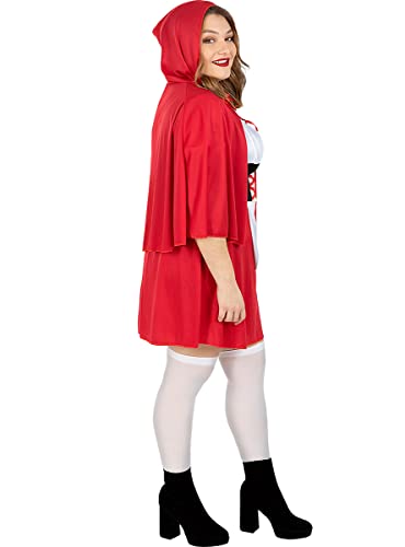 Funidelia | Disfraz de Caperucita roja para Mujer Talla M Caperucita, Lobo Feroz, Cuentos - Rojo