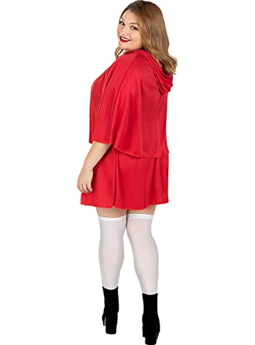 Funidelia | Disfraz de Caperucita roja para Mujer Talla M Caperucita, Lobo Feroz, Cuentos - Rojo