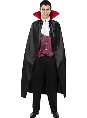 Funidelia | Disfraz de Conde Drácula para hombre Halloween, Terror, Dracula, Vampire - Disfraz para adultos y divertidos accesorios para Fiestas, Carnaval y Halloween - Talla L - Negro