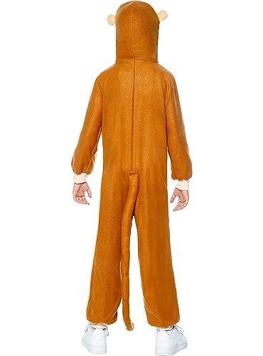 Funidelia | Disfraz de Mono Onesie para niño y niña Animales, Chimpancé, Gorila - Disfraz para niños y Divertidos Accesorios para Fiestas, Carnaval y Halloween - Talla 3-4 años - Marrón