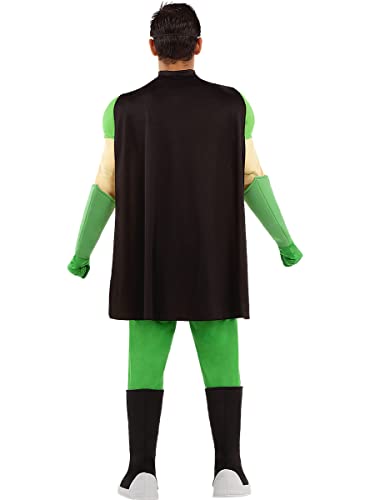 Funidelia | Disfraz de Robin para hombre Chico Maravilla, Superhéroes, DC Comics - Disfraz para adultos y divertidos accesorios para Fiestas, Carnaval y Halloween - Talla M - Verde