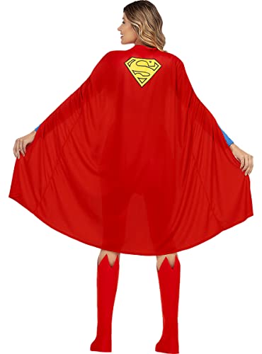 Funidelia | Disfraz de Supergirl para mujer Kara Zor-El, Superhéroes, DC Comics - Disfraz para adultos y divertidos accesorios para Fiestas, Carnaval y Halloween - Talla L - Rojo