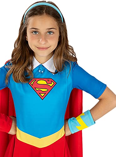 Funidelia | Disfraz de Supergirl Super Hero Girls para niña Kara Zor-El, Superhéroes, DC Comics - Disfraces para niños, accesorios para Fiestas, Carnaval y Halloween - Talla 3-4 años - Rojo