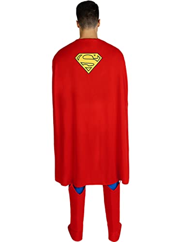 Funidelia | Disfraz de Superman Lights On! para hombre Superhéroes, DC Comics, Justice League - Disfraz para adultos y divertidos accesorios para Fiestas, Carnaval y Halloween - Talla L - Azul