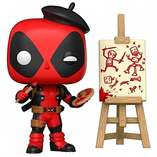 Funko- Figura Pop Deadpool as French Painter Exclusive Muñecos acción, Multicolor (127934)