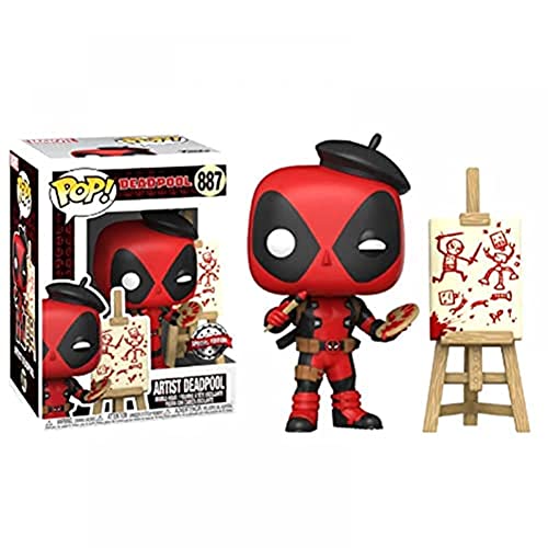 Funko- Figura Pop Deadpool as French Painter Exclusive Muñecos acción, Multicolor (127934)