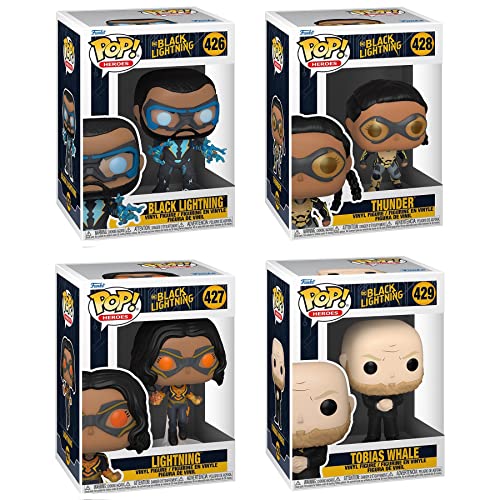 Funko Juego de coleccionistas de relámpagos negros POP! DC - Rayos negros, trueno, relámpagos y ballena Tobías