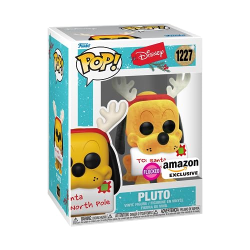 Funko Pop! Disney: Holiday - Pluto - Afelpado - Exclusiva Amazon - Figura de Vinilo Coleccionable - Idea de Regalo- Mercancia Oficial - Juguetes para Niños y Adultos - Muñeco para Coleccionistas