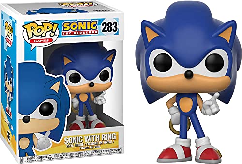 Funko Pop! Games: Sonic The Hedgehog - Sonic with Ring Vinyl Figure (Bundled with Pop BOX PROTECTOR CASE)