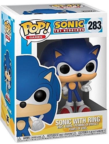 Funko Pop! Games: Sonic The Hedgehog - Sonic with Ring Vinyl Figure (Bundled with Pop BOX PROTECTOR CASE)