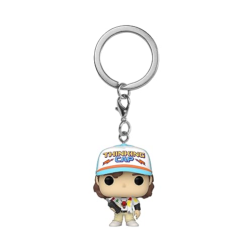 Funko Pop! Keychain: Stranger Things - Dustin Henderson - Aka Desdentado - Minifigura de Vinilo Coleccionable Llavero Original - Relleno de Calcetines - Idea de Regalo- Mercancia Oficial