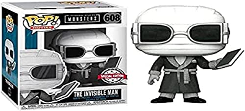 Funko Pop! Movies: UM - Invisible Man - Blanco y Negro - Universal Monsters - Figura de Vinilo Coleccionable - Idea de Regalo- Mercancia Oficial - Juguetes para Niños y Adultos - Movies Fans