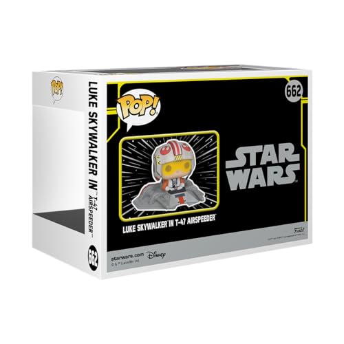 Funko POP! Rides: Star Wars - Luke In T-47 Airspeeder - Exclusivo De Amazon - Figuras Miniaturas Coleccionables Para Exhibición - Idea De Regalo - Mercancía Oficial - Juguetes Para Niños Y Adultos