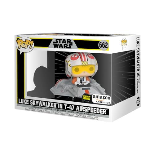 Funko POP! Rides: Star Wars - Luke In T-47 Airspeeder - Exclusivo De Amazon - Figuras Miniaturas Coleccionables Para Exhibición - Idea De Regalo - Mercancía Oficial - Juguetes Para Niños Y Adultos