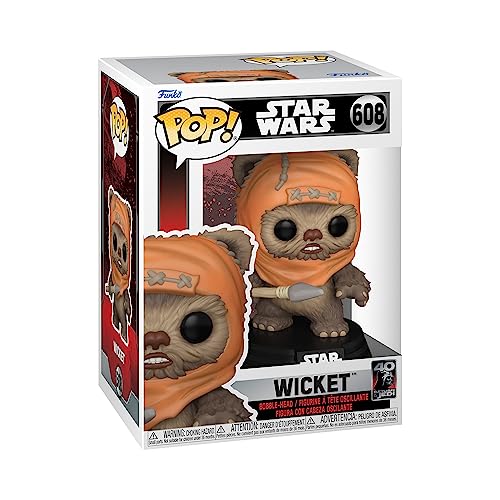 Funko Pop! Star Wars: RotJ 40th - Wicket - Figura de Vinilo Coleccionable - Idea de Regalo- Mercancia Oficial - Juguetes para Niños y Adultos - Movies Fans - Muñeco para Coleccionistas