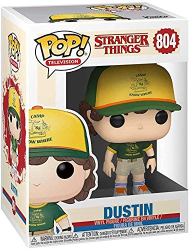 Funko Stranger Things - Dustin at Camp Pop! Vinyl Figure (Includes Compatible Pop Box Protector Case)